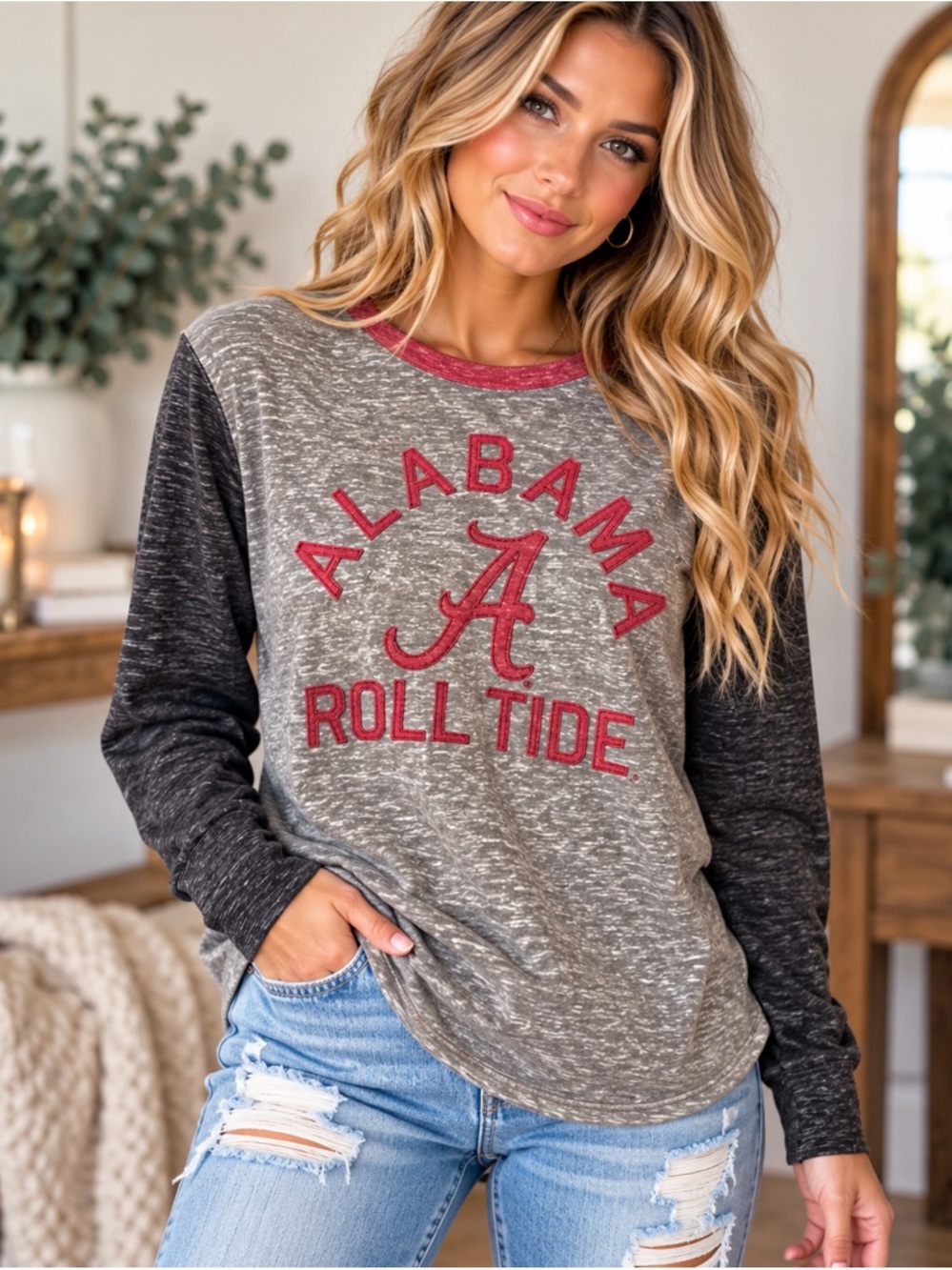 Three Square Alabama Roll Tide Long Sleeve Graphic Shirt